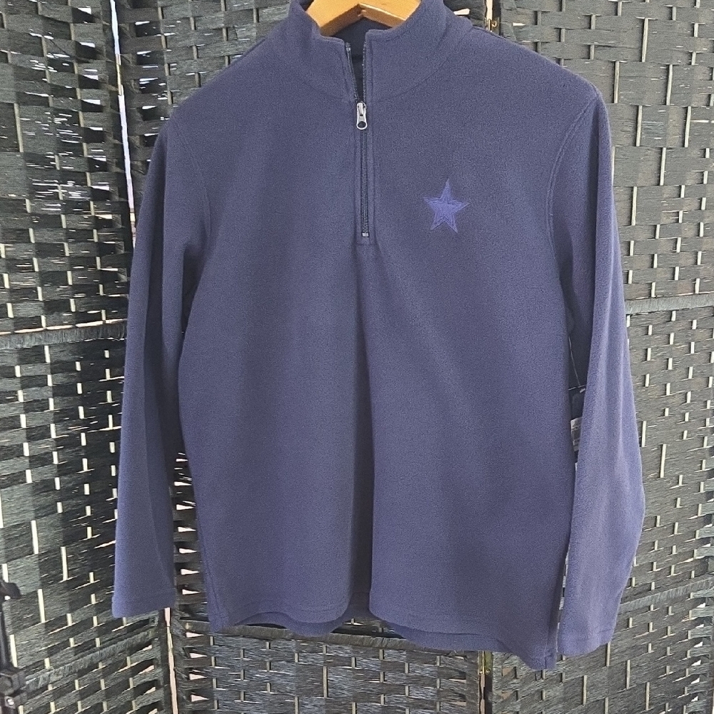 NFL Dallas Cowboys Navy Fleece Pullover Mens Medium NWT